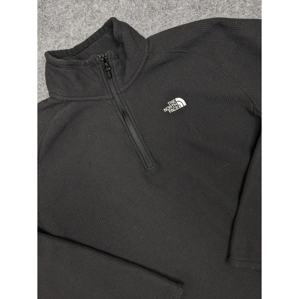 The North Face Mens Large Pullover 1/4 Zip Fleece Jacket‎ Black